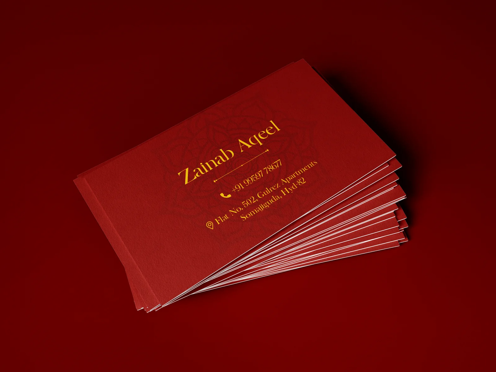 Zainab’s Kitchen business cards