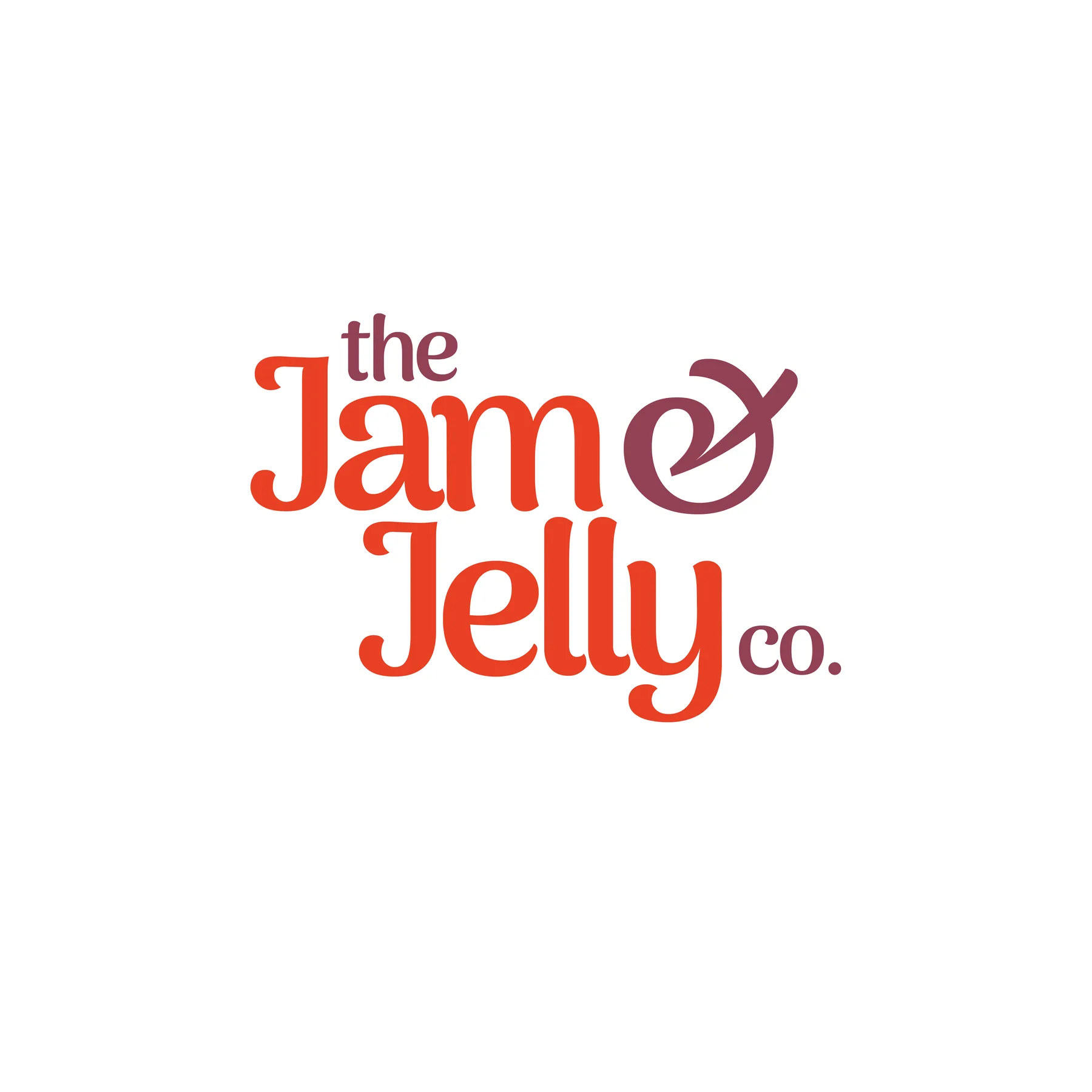 The Jam & Jelly Co. logo in red with a plum ampersand