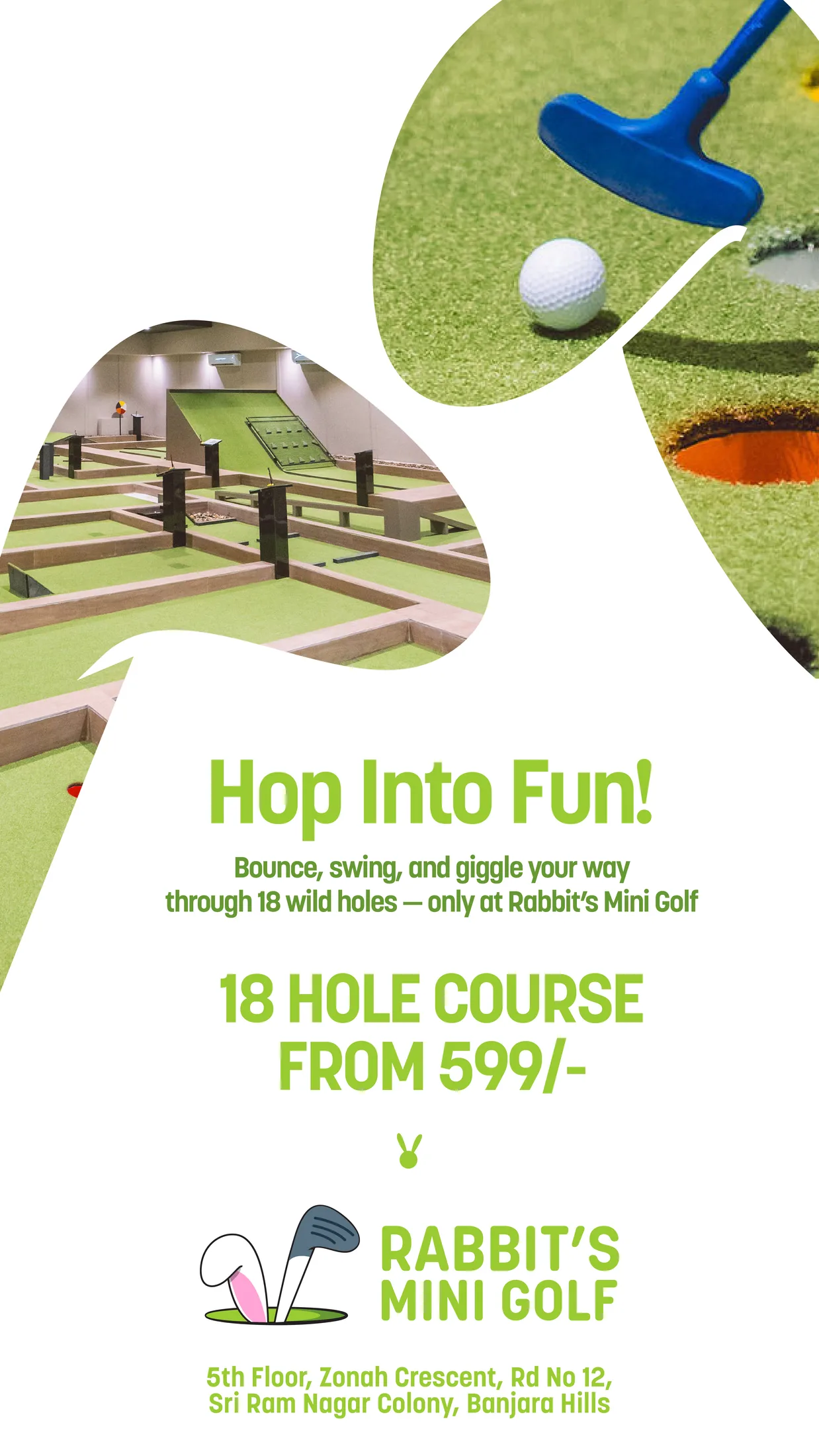 A story post: Hop Into Fun!, with photos of the course